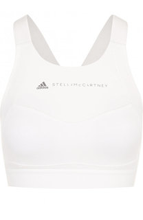 Укороченный спортивный топ с открытыми плечами Adidas by Stella McCartney