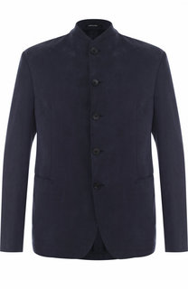 Однобортный пиджак из вискозы Giorgio Armani