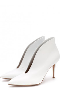 Кожаные ботильоны на шпильке Gianvito Rossi