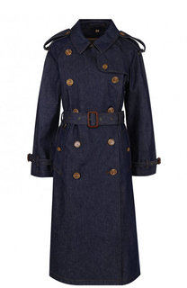 Джинсовое пальто с поясом Burberry