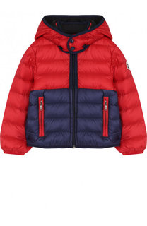 Пуховая куртка на молнии с капюшоном Moncler Enfant