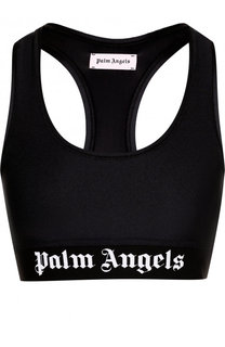 Спортивный кроп-топ с логотипом бренда Palm Angels