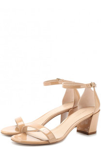 Кожаные босоножки Simple на устойчивом каблуке Stuart Weitzman