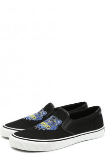 Текстильные слипоны с логотипом бренда Kenzo