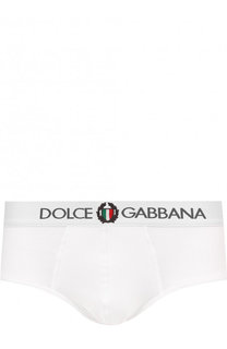Хлопковые хипсы с широкой резинкой Dolce &amp; Gabbana