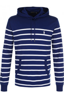 Хлопковое худи в контрастную полоску Polo Ralph Lauren
