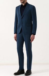 Шерстяной костюм с пиджаком на двух пуговицах Ermenegildo Zegna