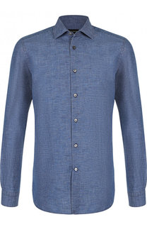 Рубашка из смеси льна и хлопка Ermenegildo Zegna