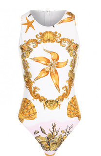 Слитный купальник с принтом Versace