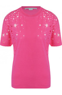 Хлопковая футболка с круглым вырезом Stella McCartney