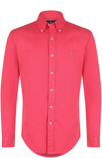 Хлопковая рубашка с воротником button down Polo Ralph Lauren