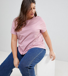 Футболка с круглым вырезом ASOS DESIGN Curve - Розовый
