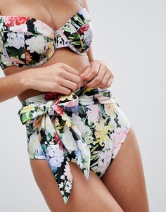 Плавки бикини с высокой талией эксклюзивно для ASOS FULLER BUST - Мульти