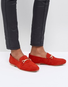 Кожаные лоферы ASOS MOVEMENT - Красный