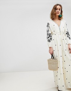 Комбинезон с вышивкой Free People - Белый