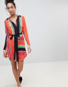 Платье-рубашка в полоску PrettyLittleThing - Мульти