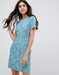 Свободное платье с принтом русалки Sugarhill Boutique - Синий