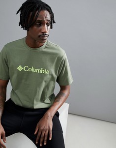 Зеленая классическая футболка с логотипом Columbia - Зеленый