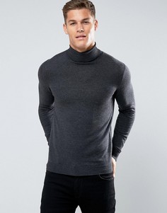 Серый джемпер с отворачивающимся воротником Celio - Серый