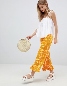 Брюки с принтом и оборками ASOS DESIGN - Оранжевый