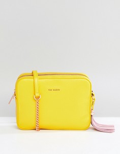 Кожаная сумка с кисточкой Ted Baker - Желтый