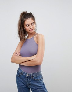 Боди в рубчик ASOS DESIGN - Серый