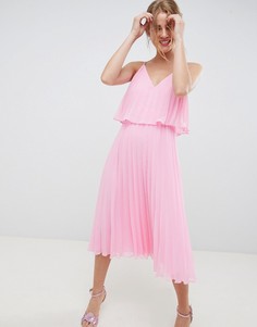 Платье миди с кроп-топ ASOS DESIGN - Розовый