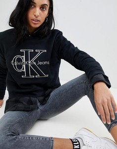 Свитшот с логотипом Calvin Klein Jeans Harper Icon - Черный