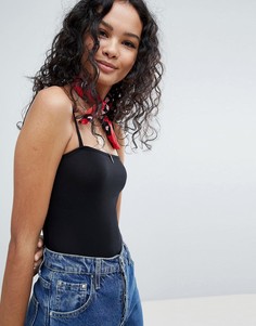 Боди на бретельках в стиле 90-х Miss Selfridge - Черный