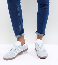 Кроссовки синего цвета с темной каучуковой подошвой adidas Originals Gazelle - Синий
