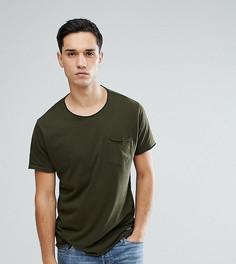 Базовая футболка с необработанным краем Brave Soul TALL - Зеленый