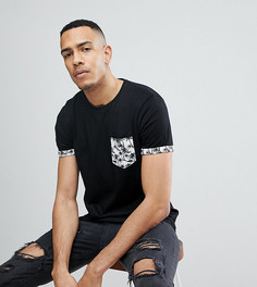 Футболка с карманом Brave Soul TALL - Черный