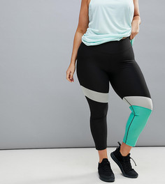 Леггинсы в стиле колор блок Nike Plus Training Power - Черный