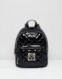 Стеганый рюкзак Love Moschino - Черный
