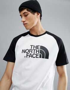 Белая бейсбольная футболка с черными рукавами реглан The North Face - Белый