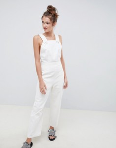 Белый джинсовый комбинезон ASOS DESIGN - Белый