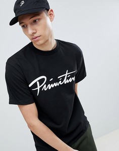 Черная футболка с логотипом Primitive Nuevo - Черный