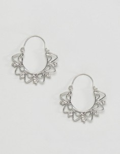 Серьги-кольца с вырезами и фигурным краем ASOS DESIGN - Золотой