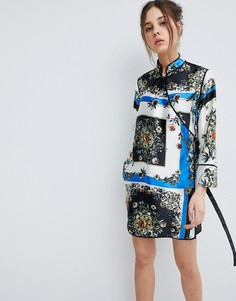 Платье с запахом и платочным принтом ASOS DESIGN - Мульти