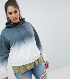 Худи с эффектом деграде ASOS DESIGN Curve - Серый