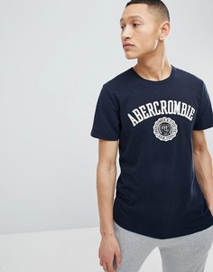 Темно-синяя футболка с логотипом Abercrombie &amp; Fitch - Темно-синий
