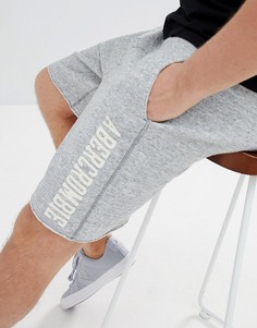 Серые меланжевые шорты с логотипом Abercrombie &amp; Fitch Core - Серый