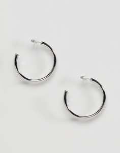 Серьги-кольца ASOS DESIGN - Серебряный