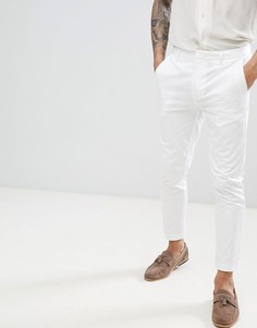 Белые укороченные брюки скинни River Island - Белый