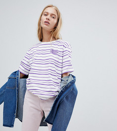Oversize-футболка из органического хлопка в полоску 2 цветов эксклюзивно от Puma - Фиолетовый