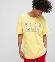 Желтая футболка из органического хлопка с принтом Puma эксклюзивно для ASOS - Желтый