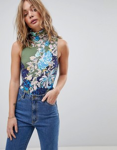 Боди с высоким воротом Free People Pixi - Мульти