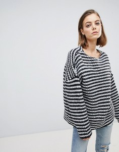 Oversize-джемпер крупной вязки в монохромную полоску AllSaints - Мульти