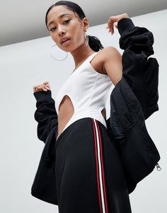 Боди белого цвета с вырезами Lasula - Белый
