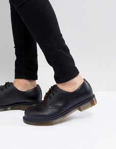Черные туфли с 3 парами люверсов Dr.Martens 1461 PW - Черный